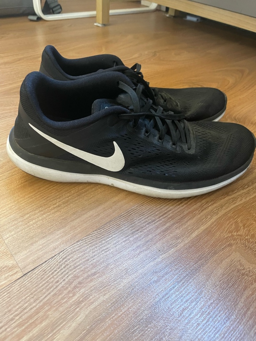 Nike Black and White running shoes
